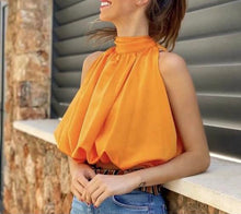 Load image into Gallery viewer, Miriam Sleeveless Orange Blouse
