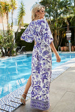 Load image into Gallery viewer, Natalia Bohemian Dolman Sleeve Side Slit Maxi Dress
