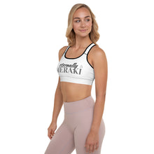 Load image into Gallery viewer, Eternally Meraki Black Trimmed Padded Sports Bra
