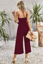 Load image into Gallery viewer, One-Shoulder Tie Belt Wide Leg Jumpsuit
