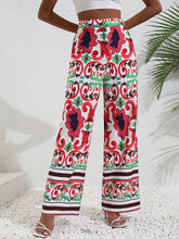 Load image into Gallery viewer, Printed High-Rise Wide Leg Pants
