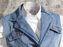 Load image into Gallery viewer, Toni Tone Cross Denim Vest
