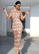 Load image into Gallery viewer, Laria Beige Sequin Dress
