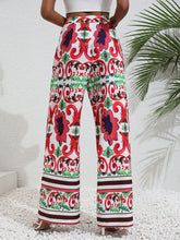 Load image into Gallery viewer, Printed High-Rise Wide Leg Pants
