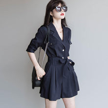 Load image into Gallery viewer, Gracie Short Sleeve Wide Leg Romper
