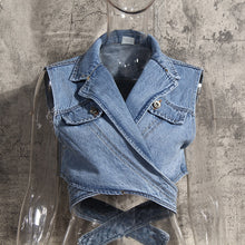 Load image into Gallery viewer, Toni Tone Cross Denim Vest
