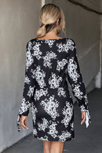 Load image into Gallery viewer, Angel Floral Cutout Tie Cuff Mini Dress

