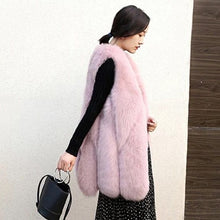 Load image into Gallery viewer, Annita Long Faux Fur Gilet
