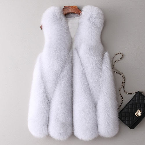 Annita Long Faux Fur Gilet