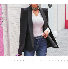 Load image into Gallery viewer, Long Sleeve Split Cape Blazer
