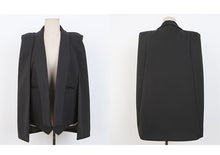 Load image into Gallery viewer, Long Sleeve Split Cape Blazer
