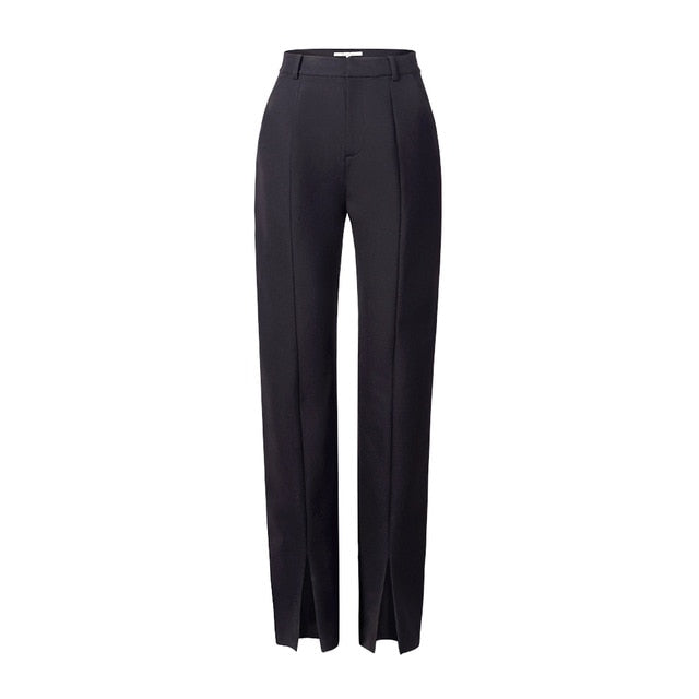 Black Bottom Split Trousers