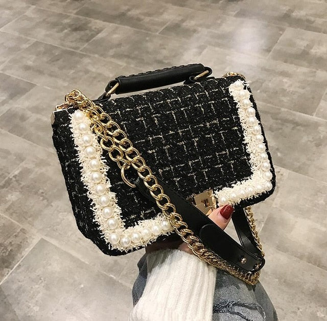 Square Pearl Crossbody Bag