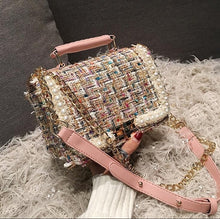 Load image into Gallery viewer, Square Pearl Crossbody Bag
