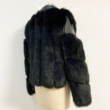 Load image into Gallery viewer, Faux Fox Fur Motorcycle Jacket
