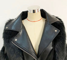 Load image into Gallery viewer, Faux Fox Fur Motorcycle Jacket
