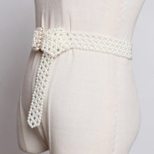 Load image into Gallery viewer, Long Pearl Square Buckle Belt
