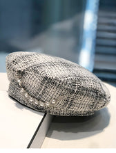 Load image into Gallery viewer, Diamond and Pearls Plaid Beret
