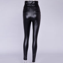 Load image into Gallery viewer, Belted Faux Leather Trousers
