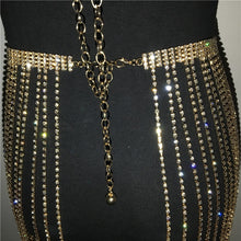 Load image into Gallery viewer, Long Tassel Crystal Mini Skirt
