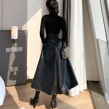 Load image into Gallery viewer, High Waist A-line Split Skirt
