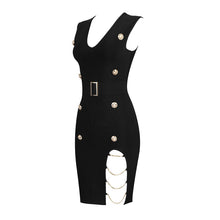 Load image into Gallery viewer, V-Neck Chain Bodycon Dress
