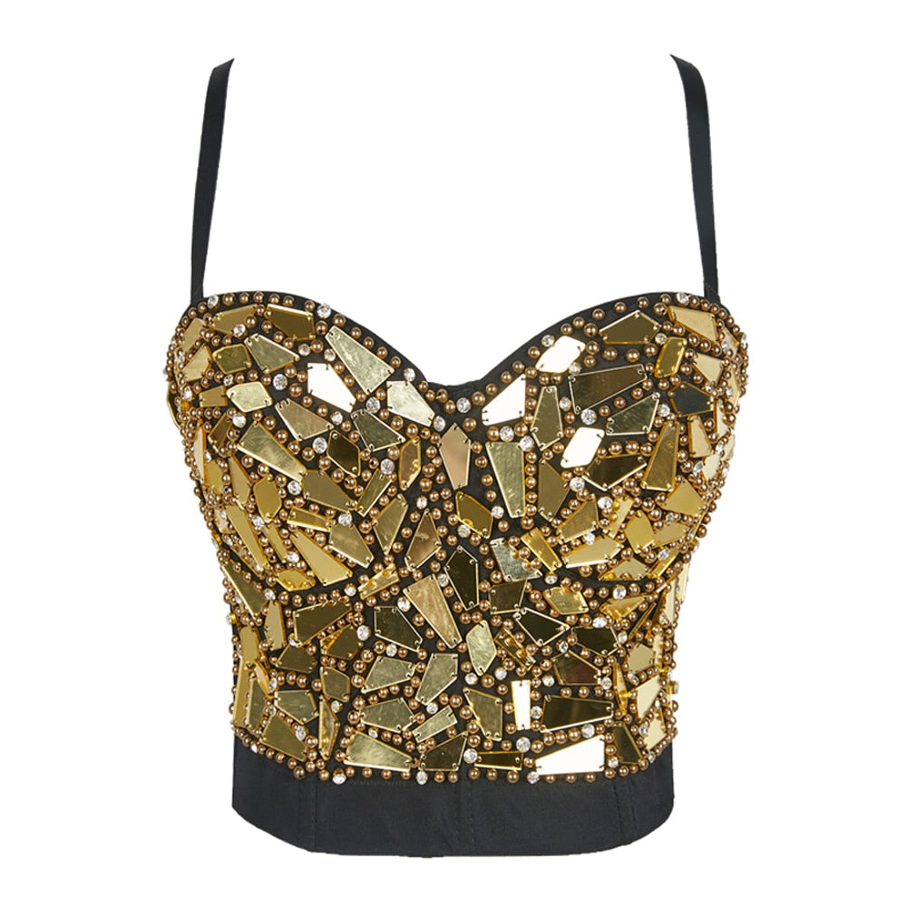 Be Seen Rhinestone Bustier