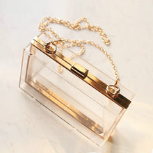 Load image into Gallery viewer, Transparent Gold Trim Handbag
