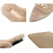 Load image into Gallery viewer, Pointed Toe Lux Fur Slippers
