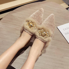 Load image into Gallery viewer, Pointed Toe Lux Fur Slippers
