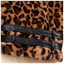 Load image into Gallery viewer, Short Lamb Fur Collar Leopard Jacket
