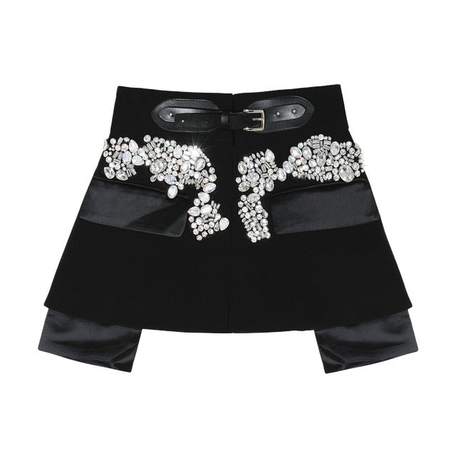 Short Black High Waist Jem Half-body Skirt