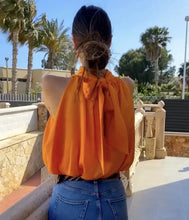 Load image into Gallery viewer, Miriam Sleeveless Orange Blouse
