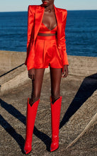 Load image into Gallery viewer, Lux Red Three Piece Shorts Set
