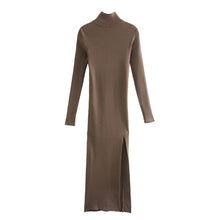 Load image into Gallery viewer, Aminah Long Sleeved High-Neck Sweater Dress
