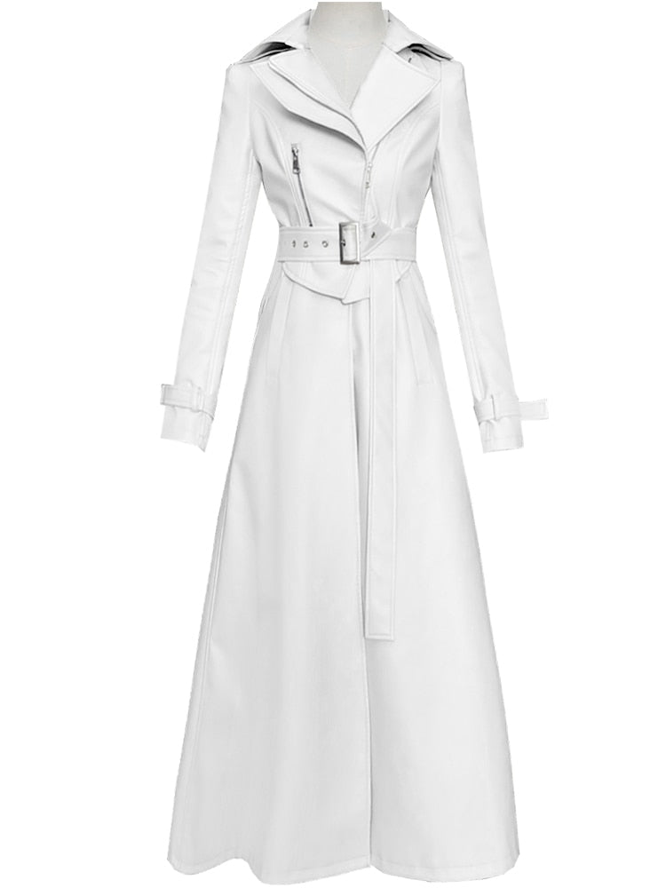 Belinda Long Leather Trench Coat