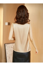 Load image into Gallery viewer, Tara V-Neck Satin Blouse
